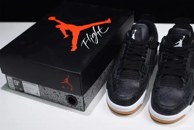 Cheap TBkick Black Retro Air Laser CI1184-001 Jordan 4 0417